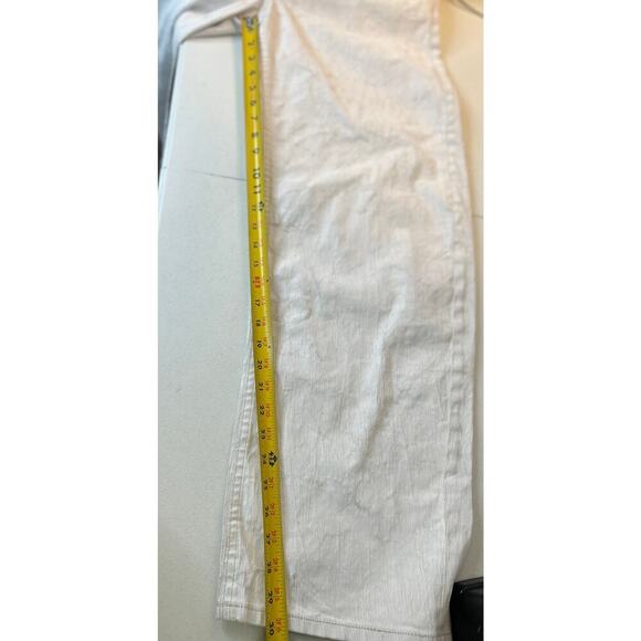 Zara Tapered Crashed Barrel Leg Pant Crackle Texture Jean Sz 4 NWTs - Picture 11 of 11